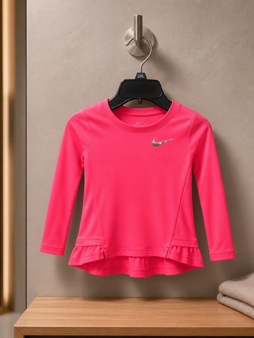 Nike Girls Ruffle Hem Athletic Top